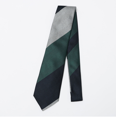 SHIPS: シルク ヘリンボーン ワイド ストライプ ネクタイ