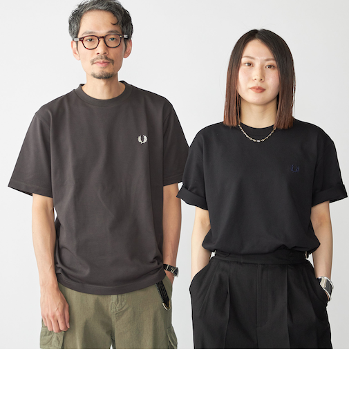 【SHIPS別注】FRED PERRY:COOLMAX(R) 鹿の子 ワンポイント ロゴ Tシャツ 25SS