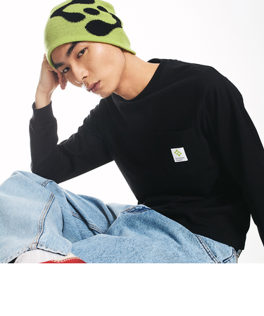 City Ambient Products: スクエアロゴ ポケット ロングスリーブ Tシャツ