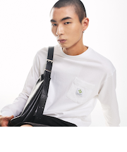 City Ambient Products: スクエアロゴ ポケット ロングスリーブ Tシャツ