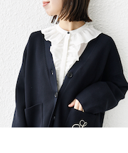 〈手洗い可能〉エアリー フロント フリル デザイン ブラウス