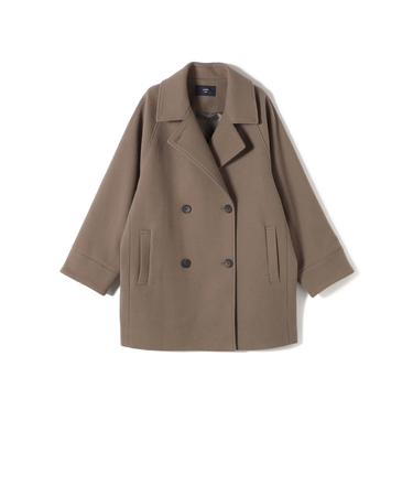 SHIPS Colors:〈手洗い可能〉ジャージーメルトン ピーコート2