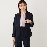 SHIPS Colors:ストレッチ ジョーゼット ペプラム ジャケット（セットアップ対応可能）◇