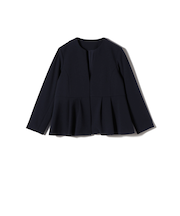 《一部追加予約》SHIPS Colors:ストレッチ ジョーゼット ペプラム ジャケット◆