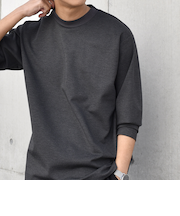 SHIPS any: デザイン リブ ハイゲージ ポンチ クルーネック Tシャツ (ロンT)◇