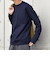 SHIPS any: デザイン リブ ハイゲージ ポンチ クルーネック Tシャツ (ロンT)◆