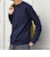SHIPS any: デザイン リブ ハイゲージ ポンチ クルーネック Tシャツ (ロンT)◆