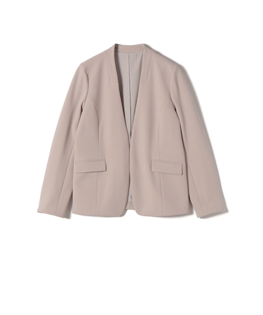 《一部追加予約》SHIPS Colors:ストレッチ ジョーゼット Vカラー ジャケット3 ◆