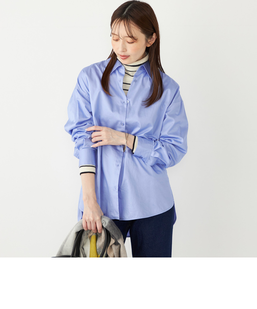 《一部追加予約》SHIPS Colors: 〈手洗い可能〉ソリッド オーバー シャツ◆