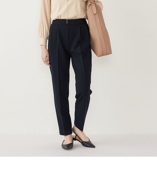 SHIPS Colors:ストレッチ ジョーゼット テーパードパンツ 3 （セットアップ対応可能）◇