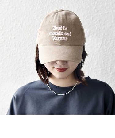 VARZAR: レタリング 刺繍 ボール キャップ