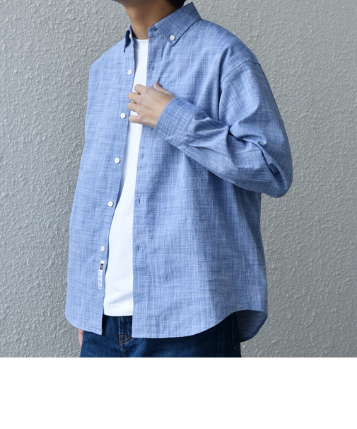 SHIPS any: BEZ TEXTILE マルチカラー ストライプ / ソリッド ボタンダウン シャツ◇