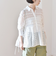 quaranciel:〈手洗い可能〉クロシェ レース ペプラム シャツ ブラウス