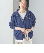 【SHIPS別注】LOGAN KNITTING MILLS: ハーフ ジップ プルオーバー