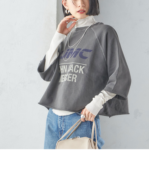 SHIPS別注】〈洗濯機可能〉J.J MERCER:別注 7分袖 プリント スウェット