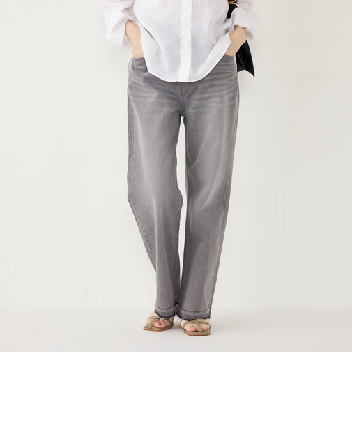 SHIPS Colors:ルーズ ストレート デニム◇