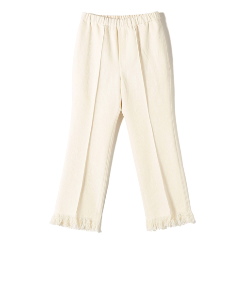 SHIPS Primary Navy Label:ブッチャー ツイード フリンジ パンツ