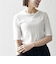 SHIPS any:〈洗濯機可能〉シアー リブ ハーフ スリーブ クルーネック TEE