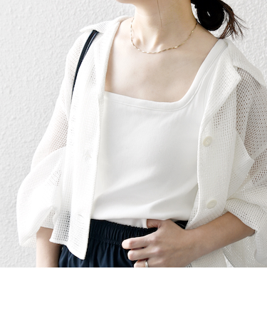 SHIPS any:〈洗濯機可能〉カップ付き スクエア ブラタンクトップ