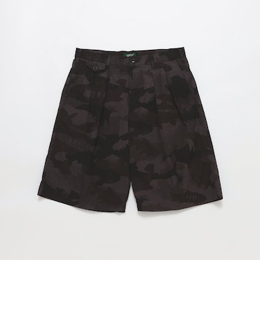 TAKE&SONS: ANGLER CAMO 2PLEATS SHORT