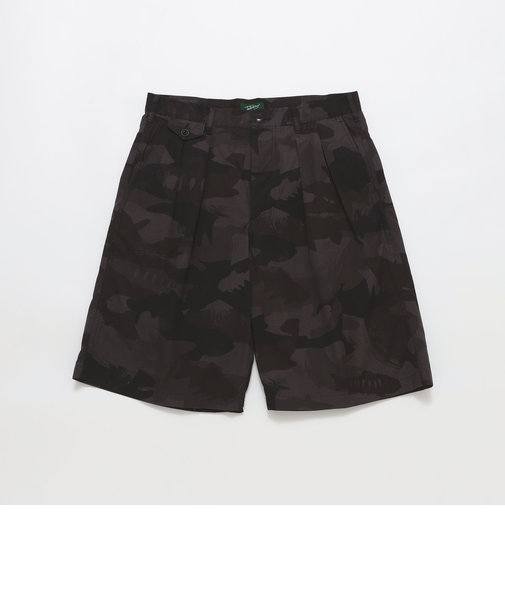 TAKE&SONS: ANGLER CAMO 2PLEATS SHORT