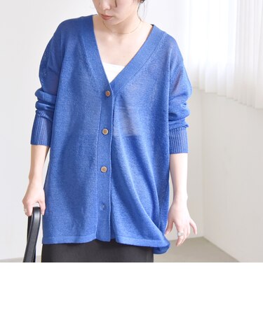 quaranciel:〈手洗い可能〉バルキー Vネック ガウン カーディガン