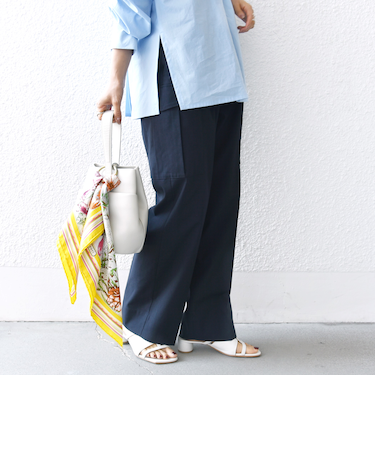 〈洗濯機可能〉ポリエステル 麻 カーゴ パンツ