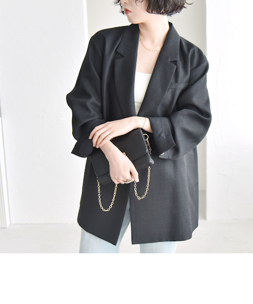 quaranciel: バスケット ダブル テーラード オーバー ジャケット