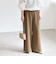 quaranciel:〈洗濯機可能〉ダンボール サイド タック ワイド パンツ