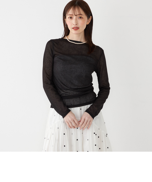 SHIPS Colors:〈洗濯機可能〉シアー テレコ ボートネック インナー