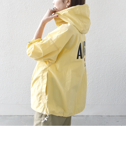 【SHIPS any別注】La Hutte:〈洗濯機可能〉ロゴ アノラック パーカー