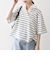 SHIPS any:〈洗濯機可能〉パイル ボーダー ラガーTEE