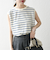 SHIPS any:〈洗濯機可能〉パイル ボーダー ノースリーブ TEE