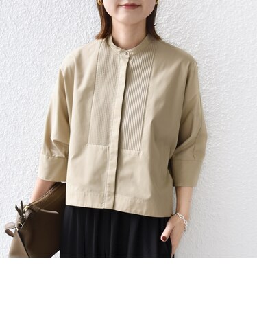 〈手洗い可能〉ピンタック 羽織 シャツ