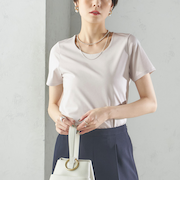 〈手洗い可能〉SORONA(R) クルーネック TEE