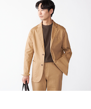 SHIPS:〈手洗い可能・セットアップ対応〉ウォッシュド ピケ 2ボタン ジャケット