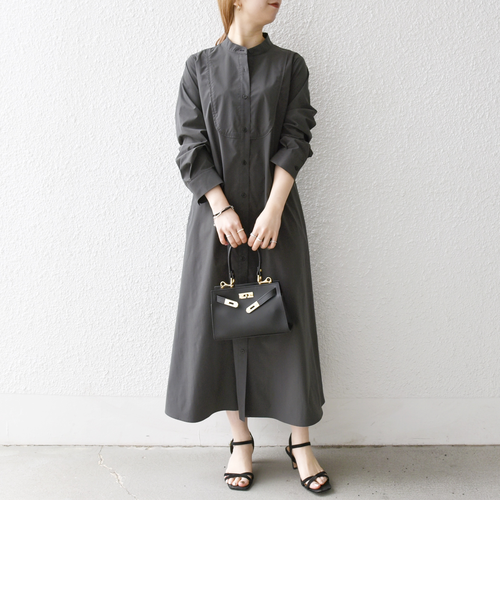 SHIPS any:〈洗濯機可能〉タイプライター スタンドカラー シャツ