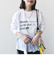 【SHIPS別注】Odub:プリント ロング スリーブ TEE