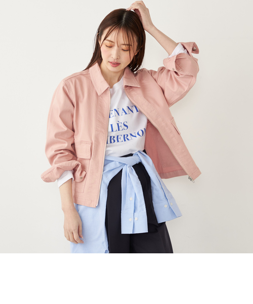 SHIPS Colors:〈洗濯機可能〉カラーデニム ジップアップ