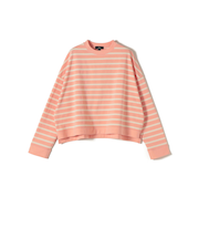 SHIPS Primary Navy Label:コットン ボーダー クルーネック プルオーバー