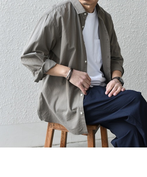 SHIPS any:〈洗濯機可能〉コットン/リネン ７分袖 レギュラー シャツ 25SS◇