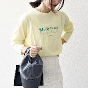 【SHIPS any別注】MONMIMI:〈洗濯機可能〉ロゴ プリント ロンTEE 25SS
