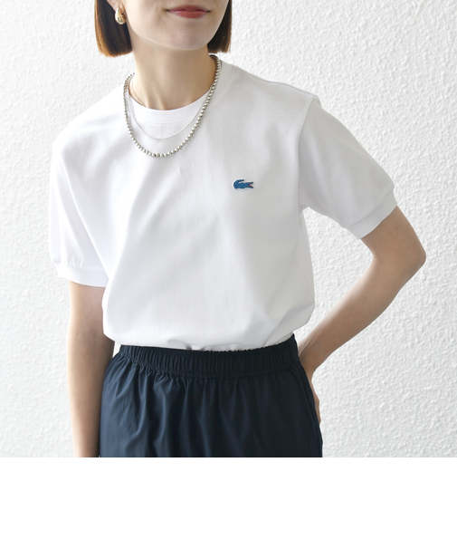 《一部追加予約》【SHIPS any別注】LACOSTE:〈洗濯機可能〉PIQUE クルーネック Tシャツ 26SS