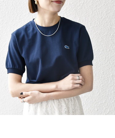 《一部追加予約》【SHIPS any別注】LACOSTE:〈洗濯機可能〉PIQUE クルーネック Tシャツ 26SS