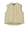 SHIPS Primary Navy Label:タフタ ジップアップ ジレ