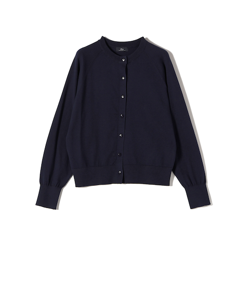 SHIPS Primary Navy Label:SUVIN クルーネック カーディガン