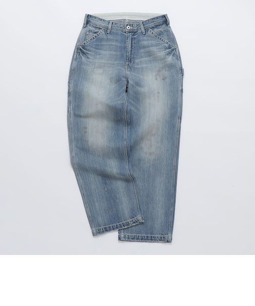 UNIVERSAL OVERALL: コーン ペインター ライト ウォッシュ デニムパンツ