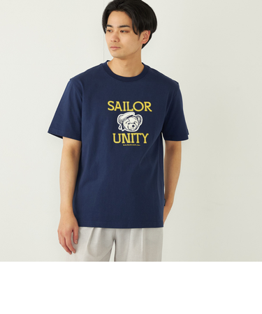 SHIPS Colors: TeddyBear(R) プリント & ステッチ Tシャツ◇