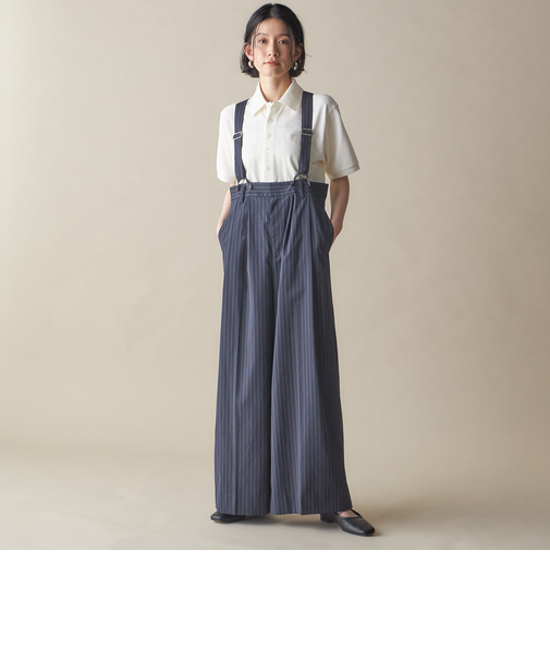 SHIPS NINE CASE:〈手洗い可能〉サスペンダー パンツ