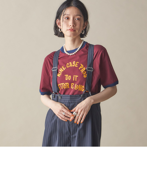 SHIPS NINE CASE:〈洗濯機可能〉プリント リンガー TEE
